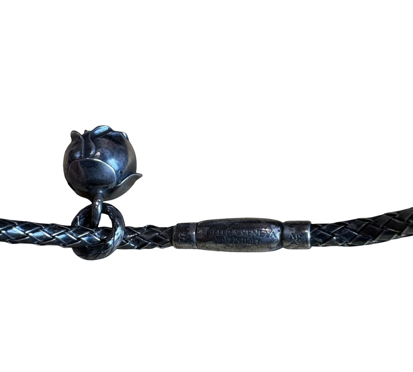 Bottega Veneta / Intrecciato Bracelet with Charm