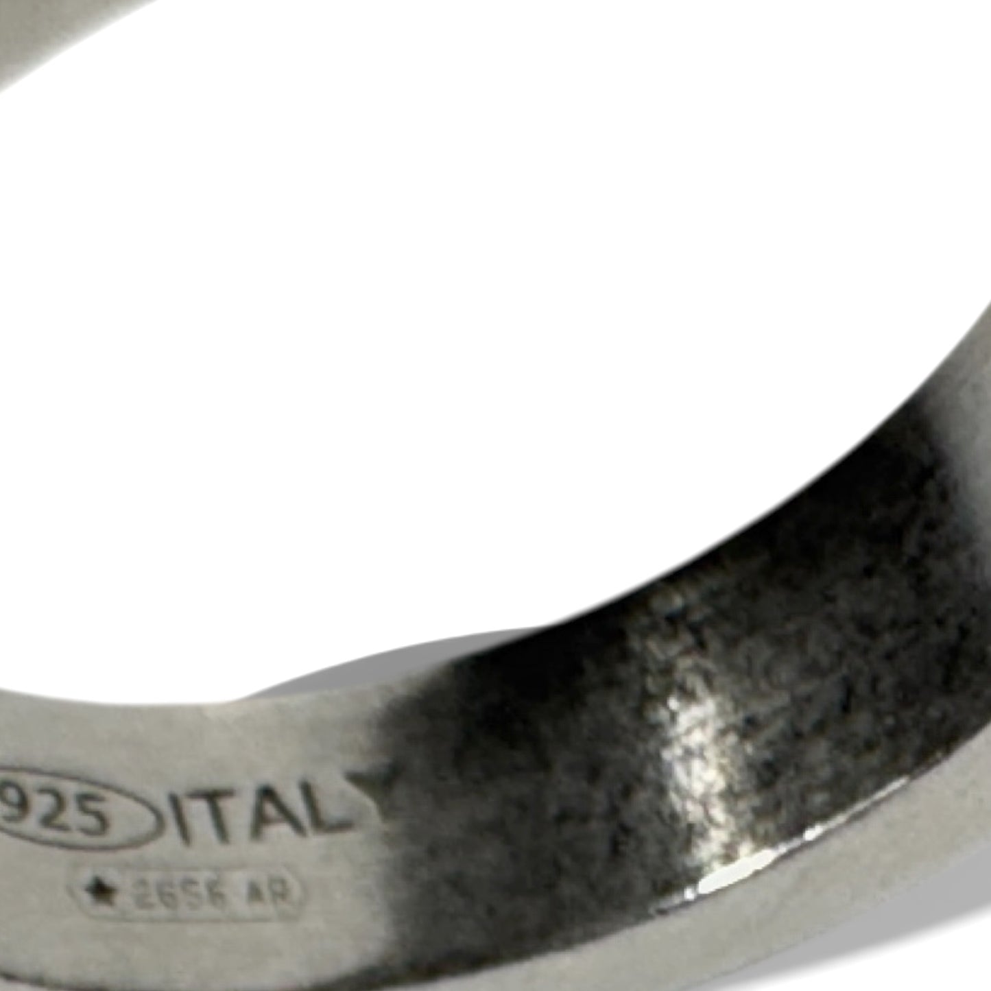 Maison Margiela Logo Engraved Band Ring メゾン マルジェラ ロゴ ワイド バンド リング シルバー925 9号