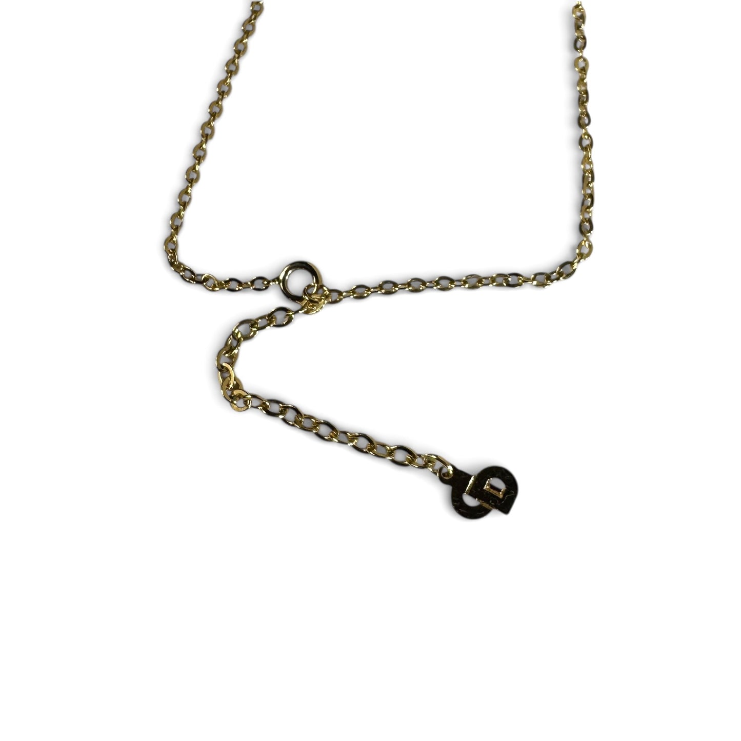 Christian Dior / Dior Logo Oval Pendant Necklace