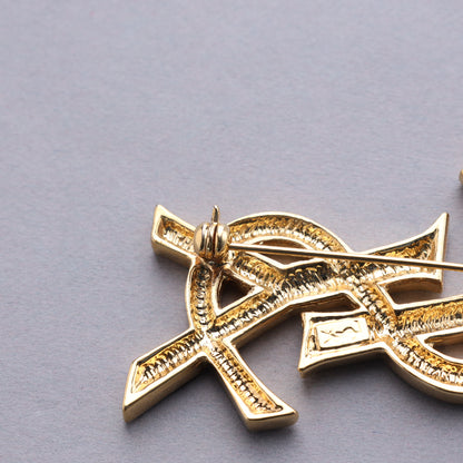 Yves Saint Laurent / Cassandre Logo Brooch