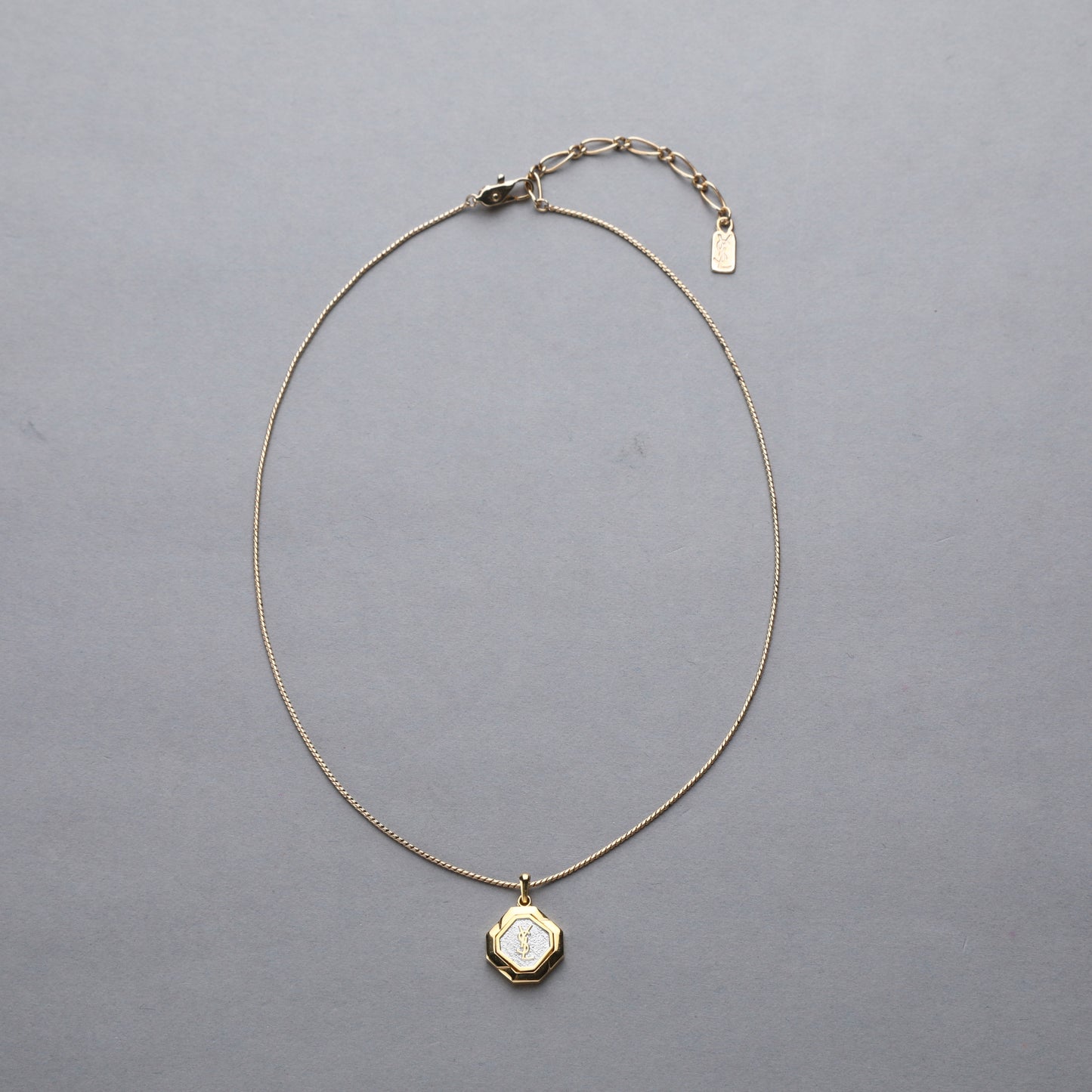 Yves Saint Laurent / Cassandre Logo Pendant Necklace