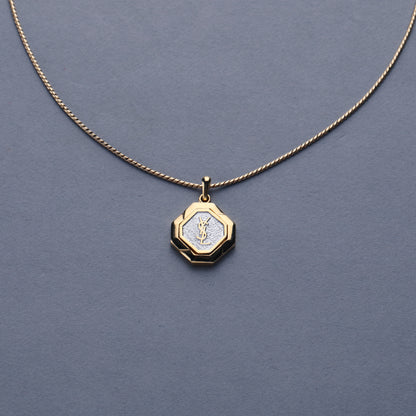 Yves Saint Laurent / Cassandre Logo Pendant Necklace