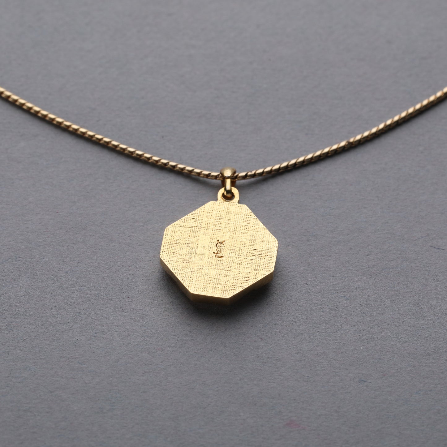 Yves Saint Laurent / Cassandre Logo Pendant Necklace