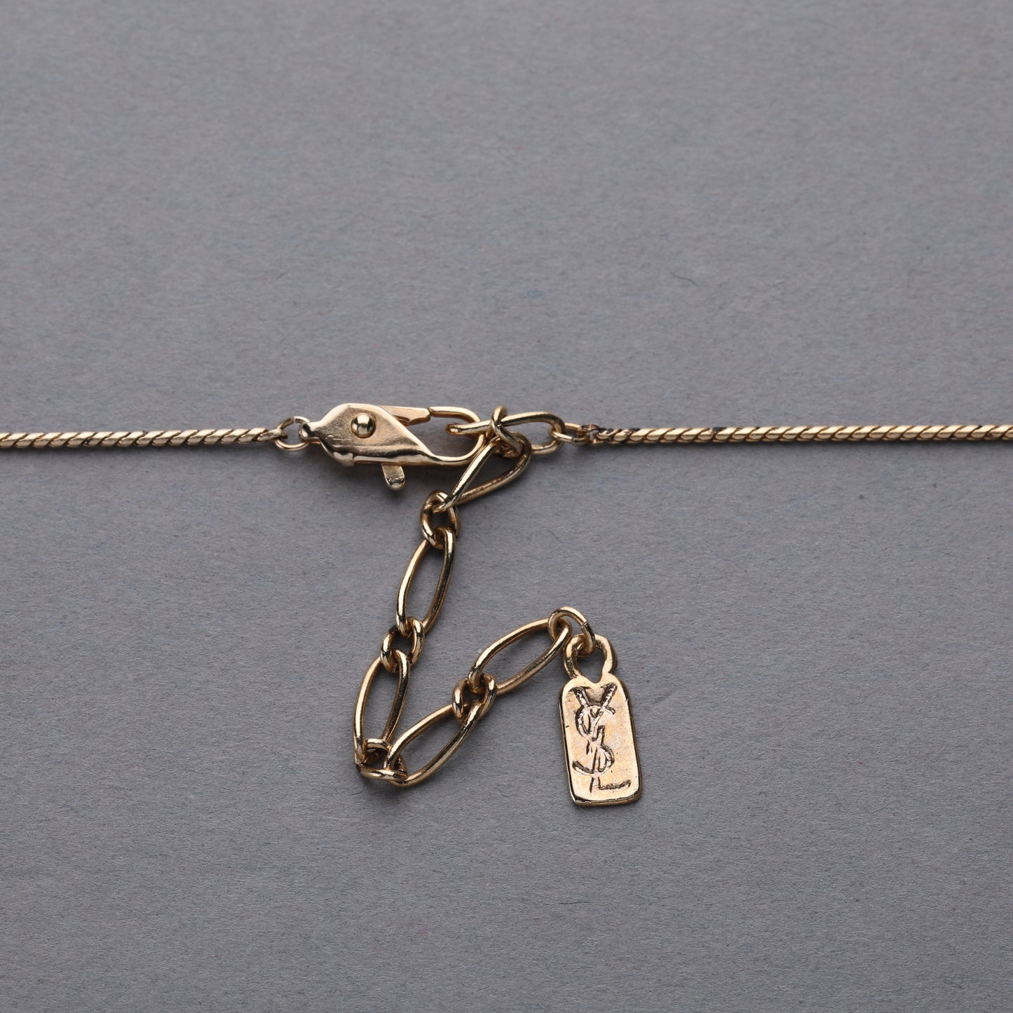 Yves Saint Laurent / Cassandre Logo Pendant Necklace