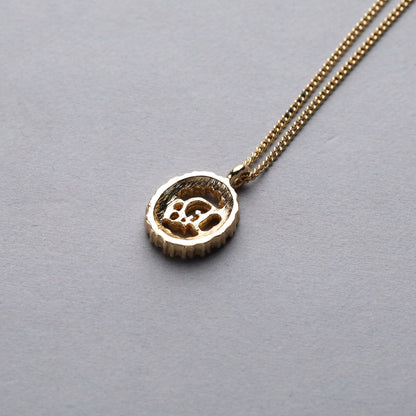 Christian Dior / Logo Rhinestone Pendant Necklace
