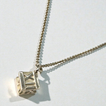 Tiffany & Co. ヴィンテージ アトラス キューブ ネックレス シルバー925 ローマ数字