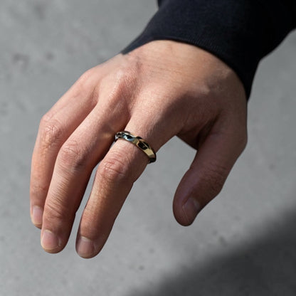 Bottega Veneta / Gold-Plated Sterling Silver Band Ring