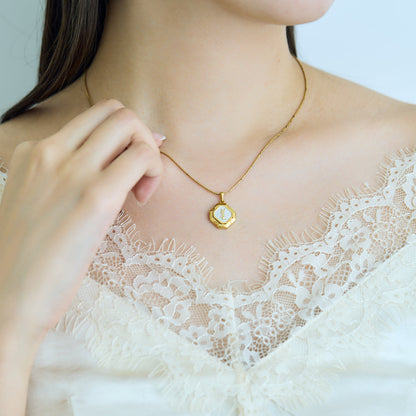 Yves Saint Laurent / Cassandre Logo Pendant Necklace