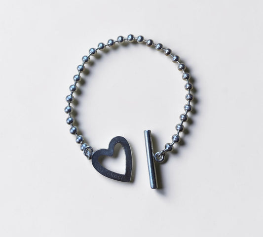 Gucci Toggle Heart Ball Chain Bracelet グッチ トグル ハート ボールチェーン ブレスレット シルバー925