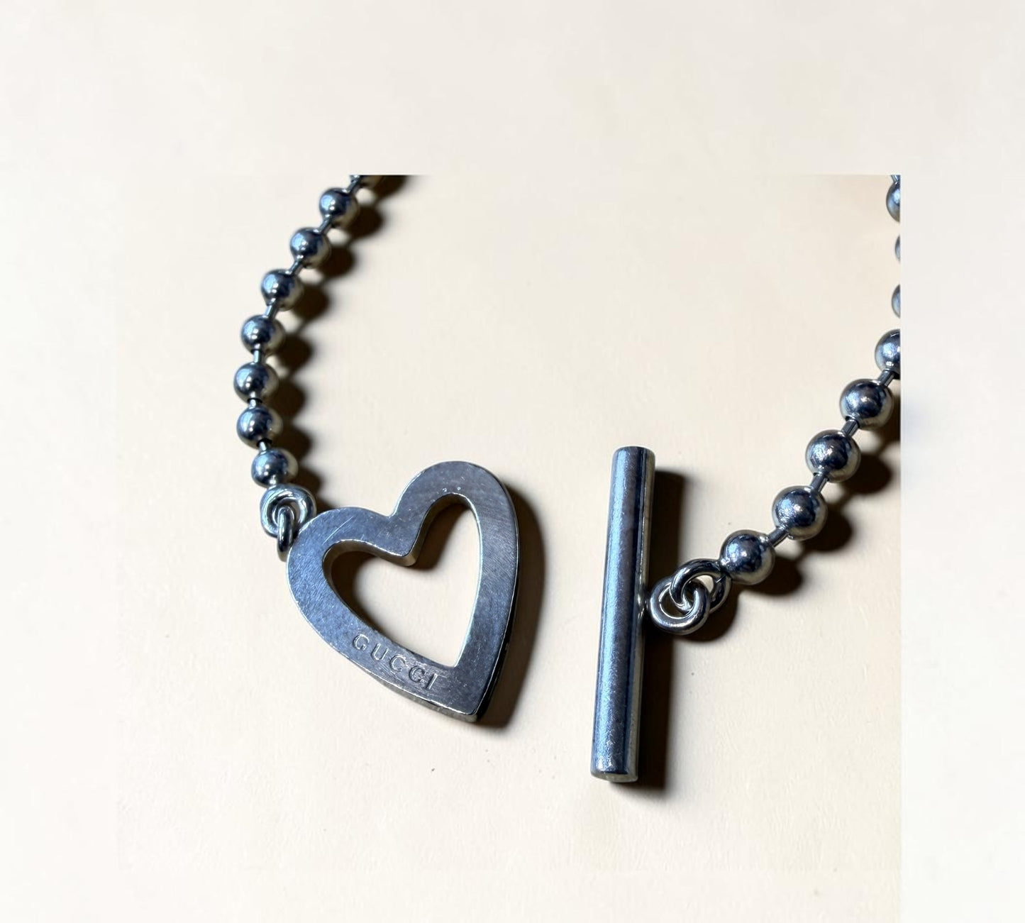 Gucci Toggle Heart Ball Chain Bracelet グッチ トグル ハート ボールチェーン ブレスレット シルバー925