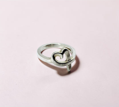 Tiffany & Co. ヴィンテージ ラビングハート リング シルバー925 15号 パロマ・ピカソ