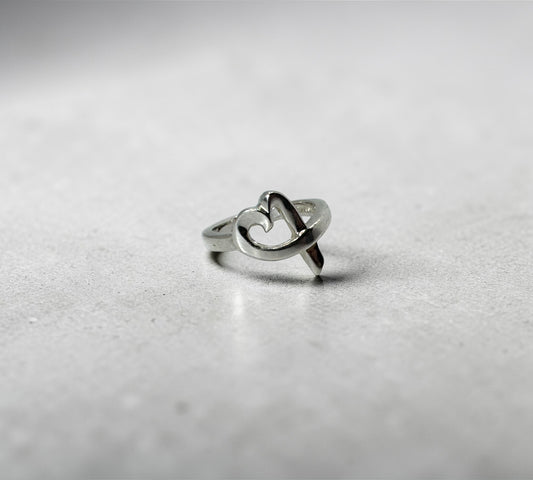 Tiffany & Co. ヴィンテージ ラビングハート リング シルバー925 10号 パロマ・ピカソ