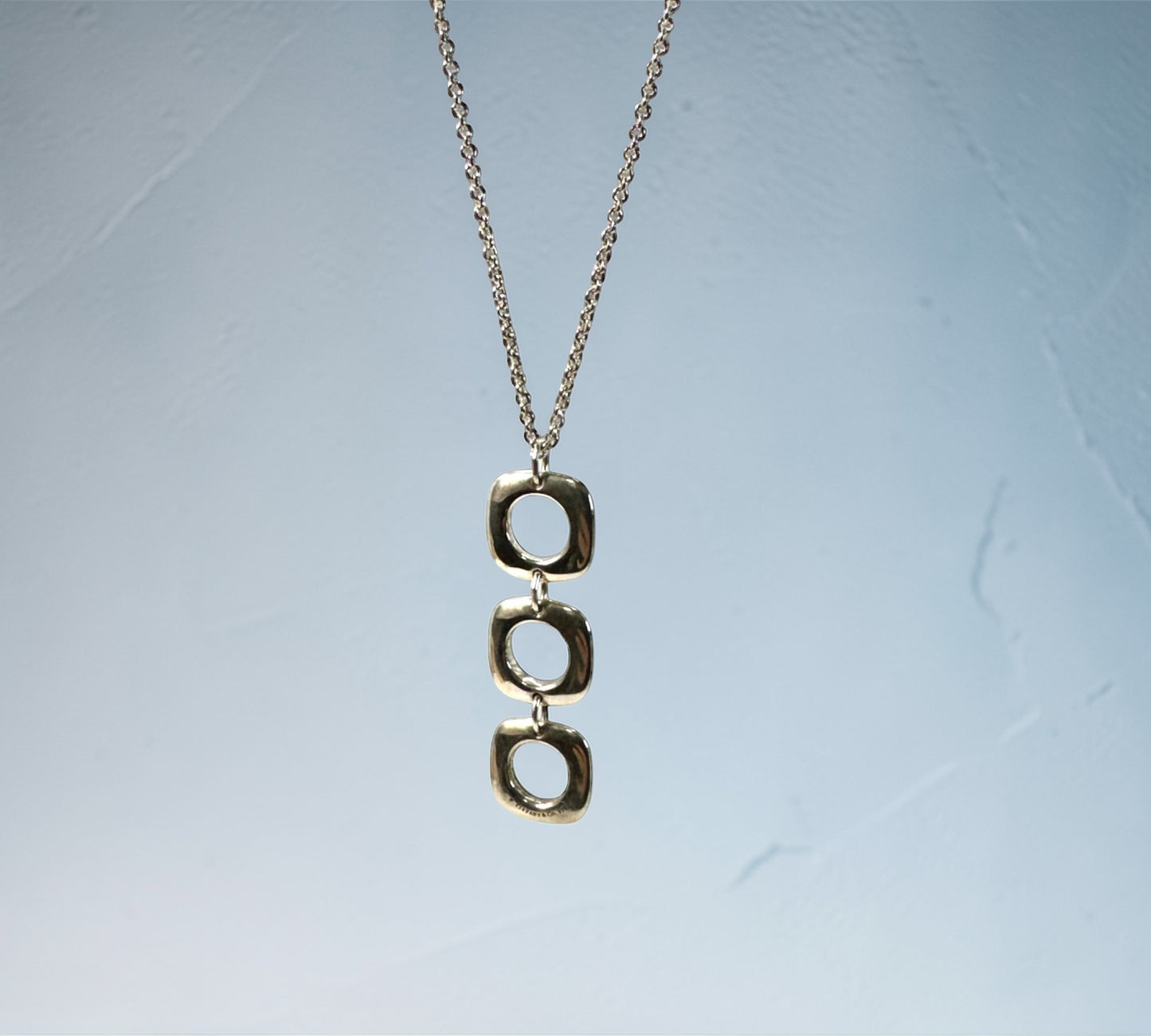 Tiffany & Co. ヴィンテージ スクエアクッション トリプル ネックレス シルバー925 38cm