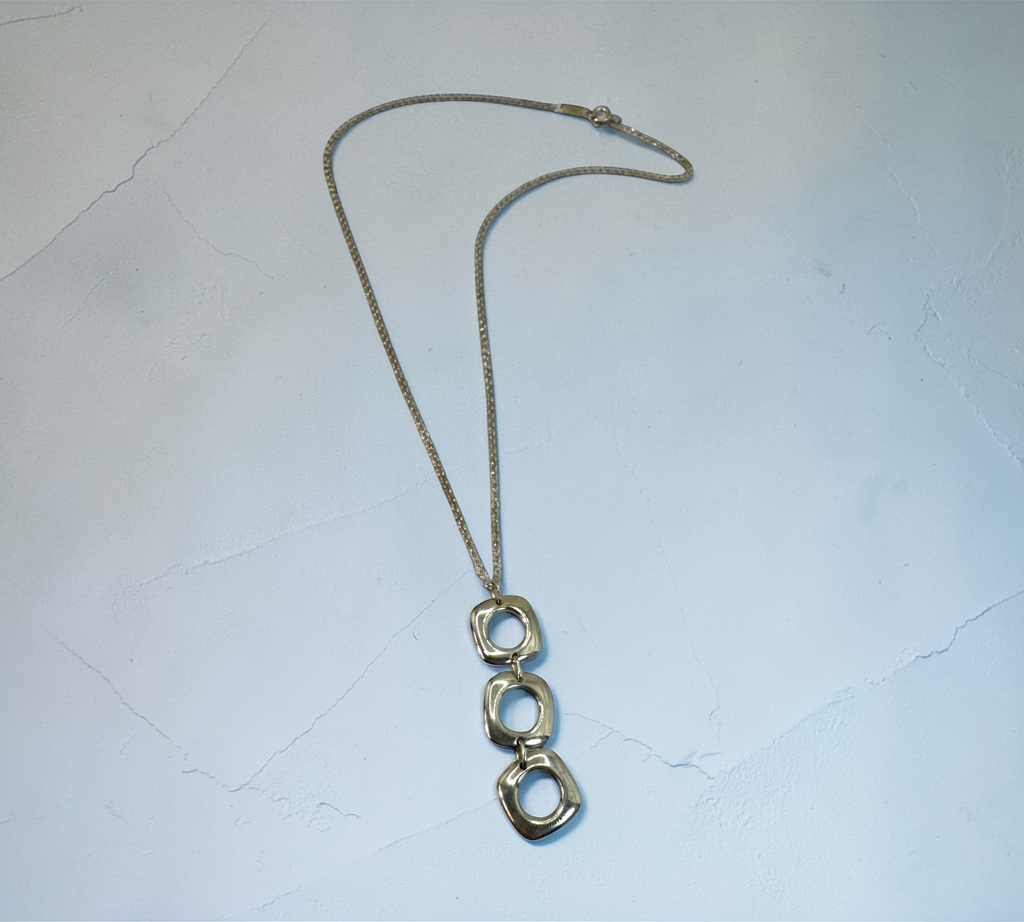 Tiffany & Co. ヴィンテージ スクエアクッション トリプル ネックレス シルバー925 38cm