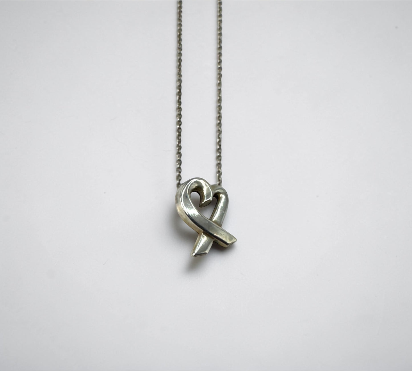 Tiffany & Co. ヴィンテージ ラビングハート ネックレス シルバー925 38cm パロマ・ピカソ