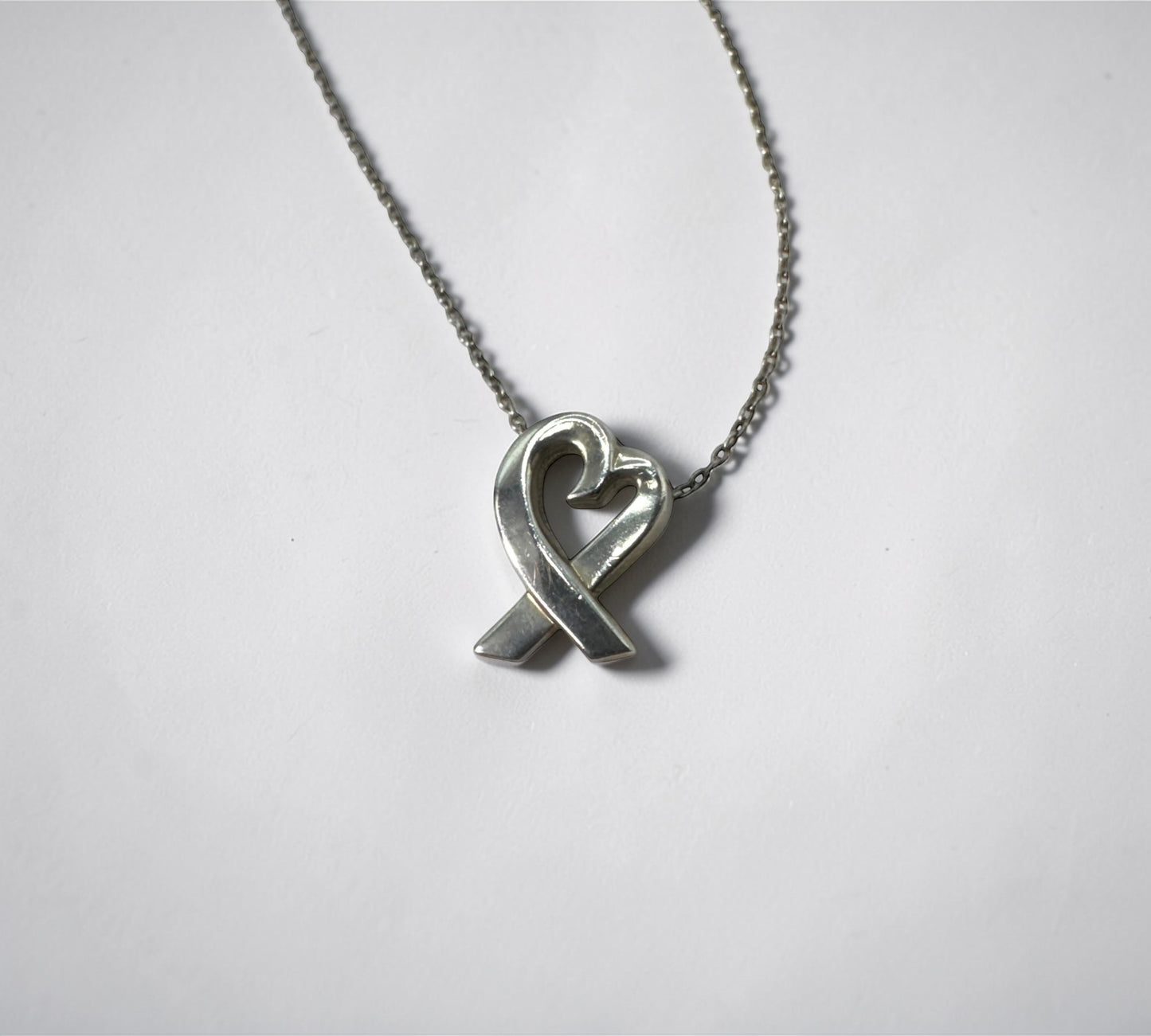 Tiffany & Co. ヴィンテージ ラビングハート ネックレス シルバー925 38cm パロマ・ピカソ