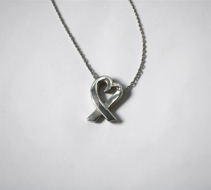 Tiffany & Co. ヴィンテージ ラビングハート ネックレス シルバー925 38cm パロマ・ピカソ