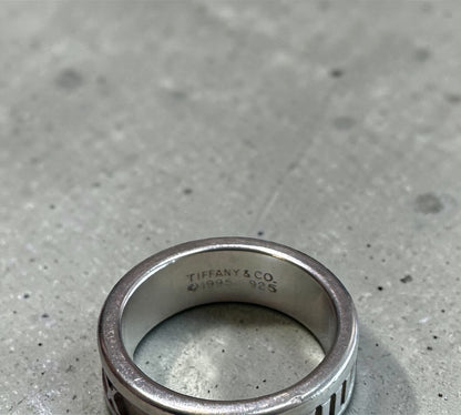 Tiffany & Co. ヴィンテージ アトラス リング シルバー925 11号 ローマ数字