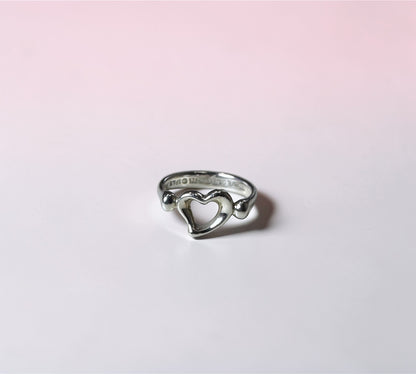 Tiffany & Co. ヴィンテージ オープンハート リング シルバー925 11号 エルサ・ペレッティ