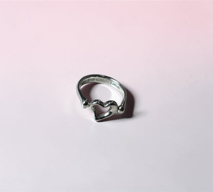 Tiffany & Co. ヴィンテージ オープンハート リング シルバー925 11号 エルサ・ペレッティ