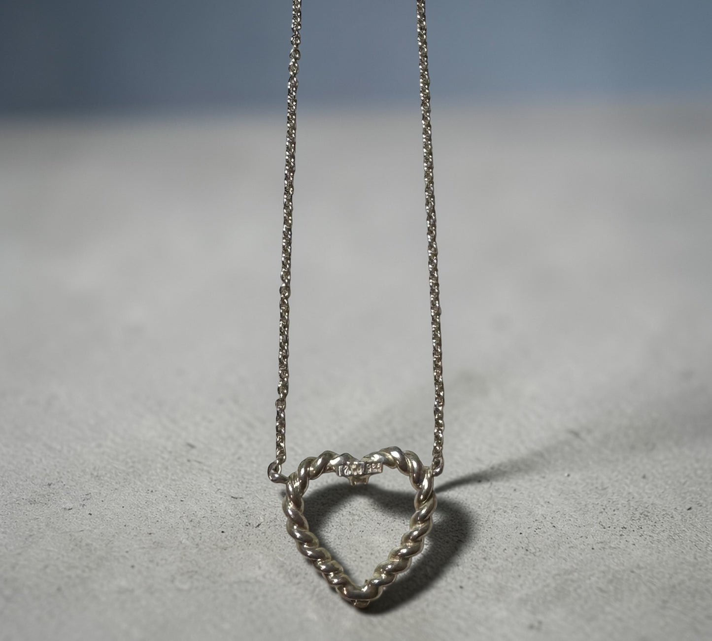 Tiffany & Co. ヴィンテージ ツイスト オープンハート ネックレス シルバー925 38cm
