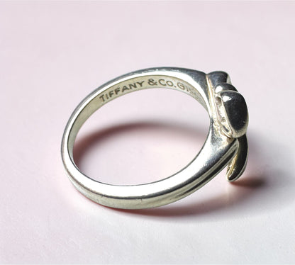 Tiffany & Co. ヴィンテージ オープンハート チャーム リング シルバー925 9号 エルサ・ペレッティ