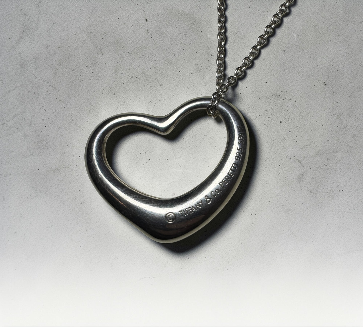 Tiffany & Co. ヴィンテージ オープンハート ネックレス XLサイズ シルバー925 エルサ・ペレッティ
