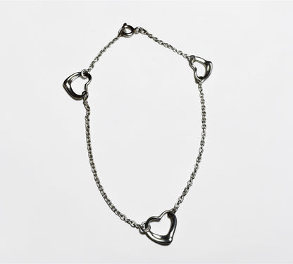 Tiffany & Co. ヴィンテージ オープンハート ブレスレット シルバー925 17cm エルサ・ペレッティ