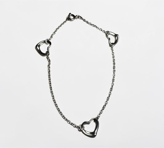 Tiffany & Co. ヴィンテージ オープンハート ブレスレット シルバー925 17cm エルサ・ペレッティ