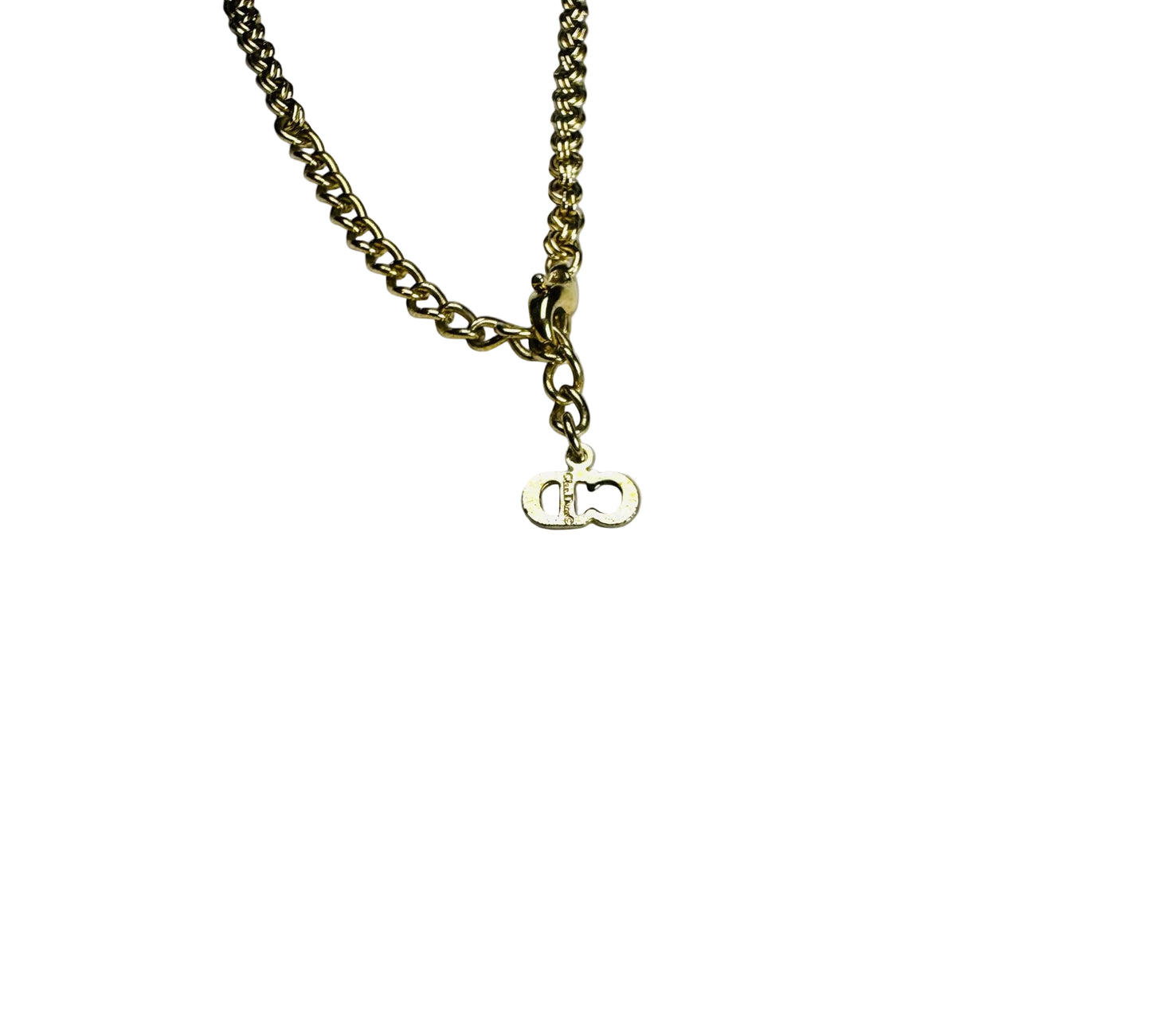 Christian Dior / CD Logo Crystal Necklace
