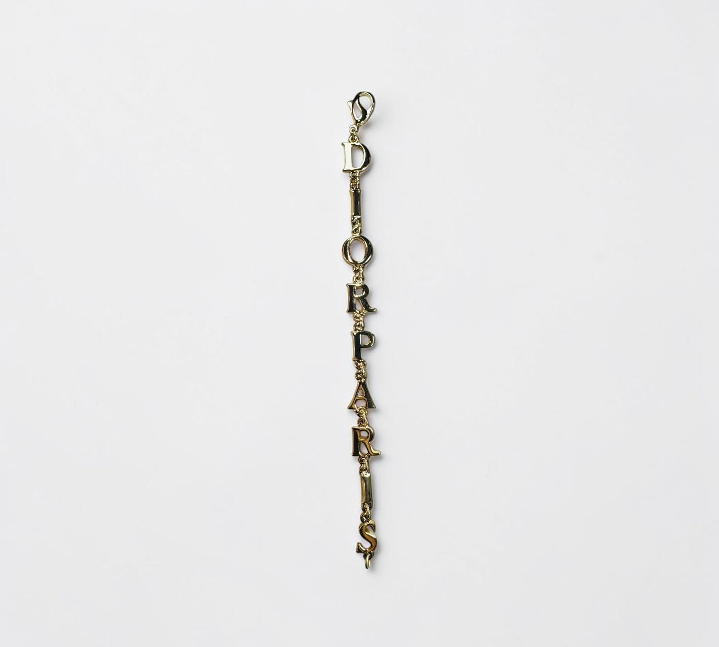 Christian Dior DIOR Logo Alphabet Charm Bracelet ヴィンテージ ロゴ アルファベット チャーム ブレスレット ゴールド