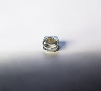 Maison Margiela Black Epoxy Resin Signet Ring メゾン マルジェラ ブラック エポキシレジン シグネット リング シルバー925 12号