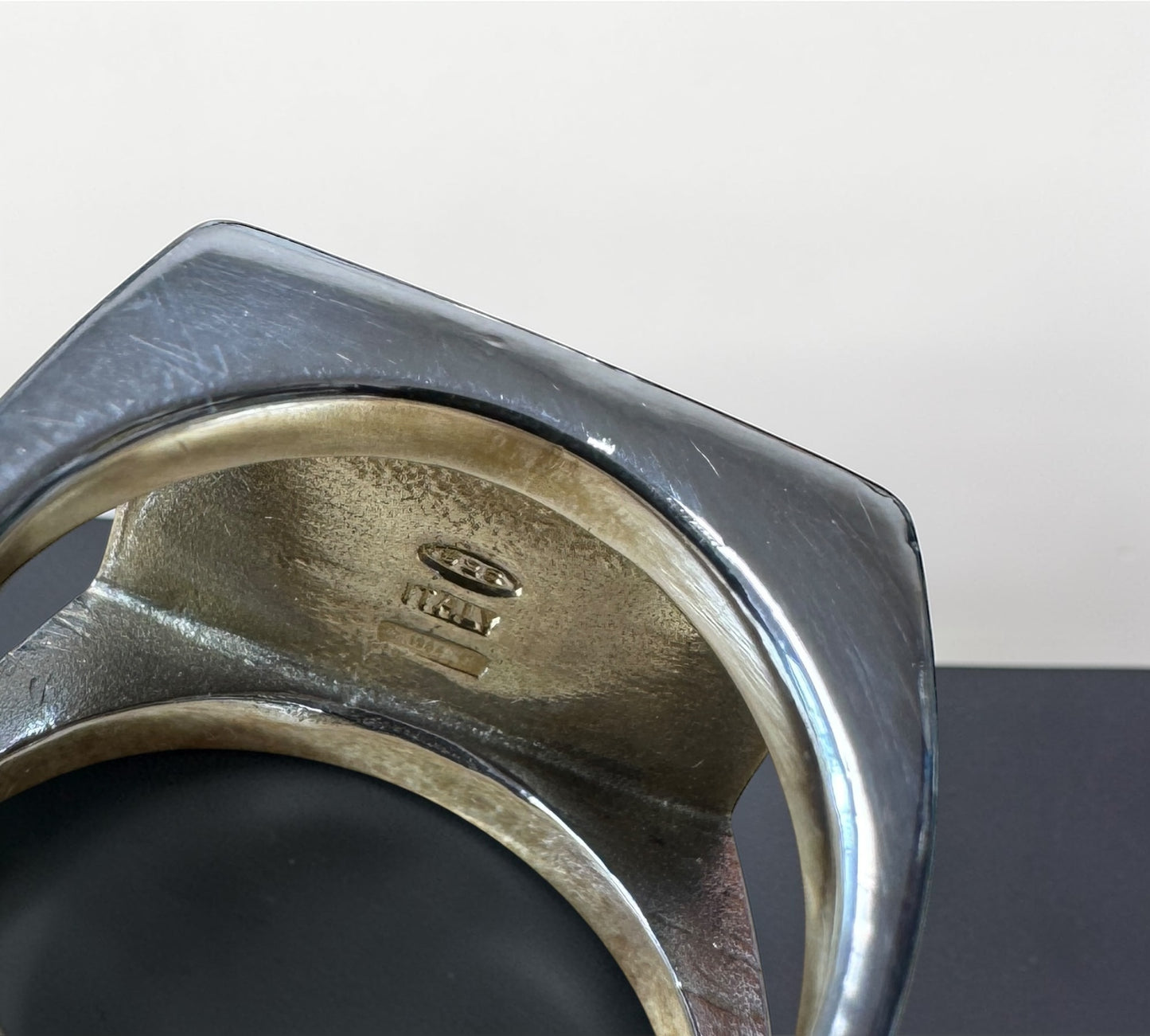 Maison Margiela Black Epoxy Resin Signet Ring メゾン マルジェラ ブラック エポキシレジン シグネット リング シルバー925 12号