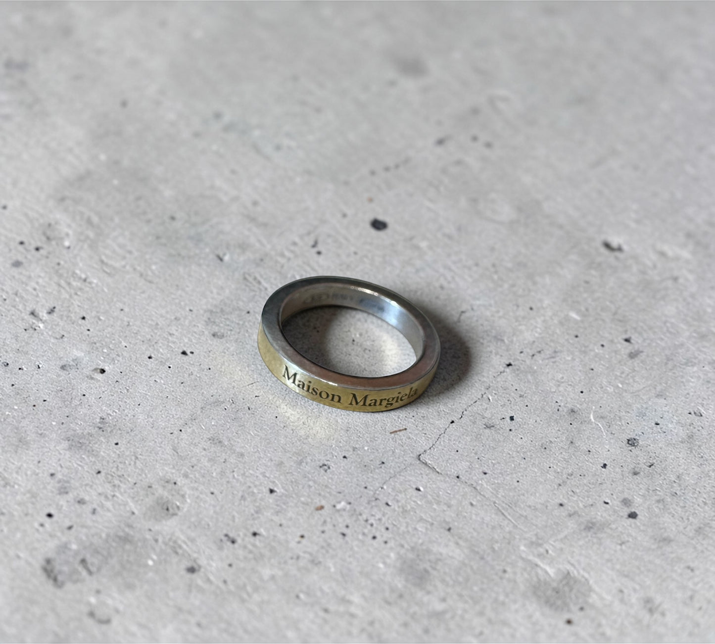 Maison Margiela Gold-Plated Logo Engraved Ring メゾン マルジェラ ゴールド ロゴ エングレーブ リング 8号