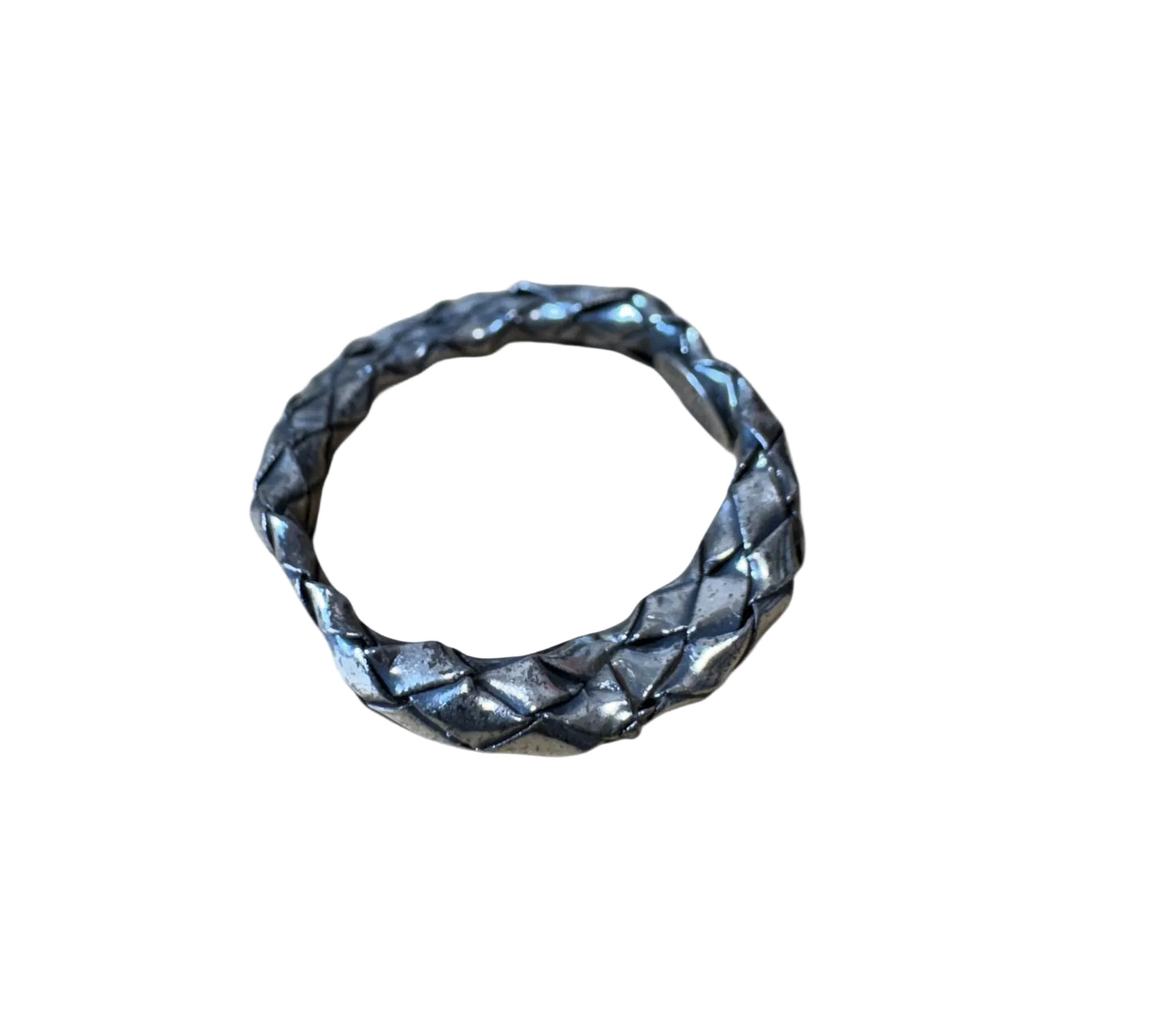 Bottega Veneta / Intrecciato Oxidized Band Ring