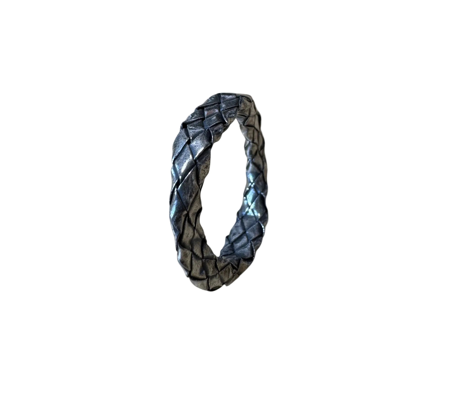 Bottega Veneta / Intrecciato Oxidized Band Ring