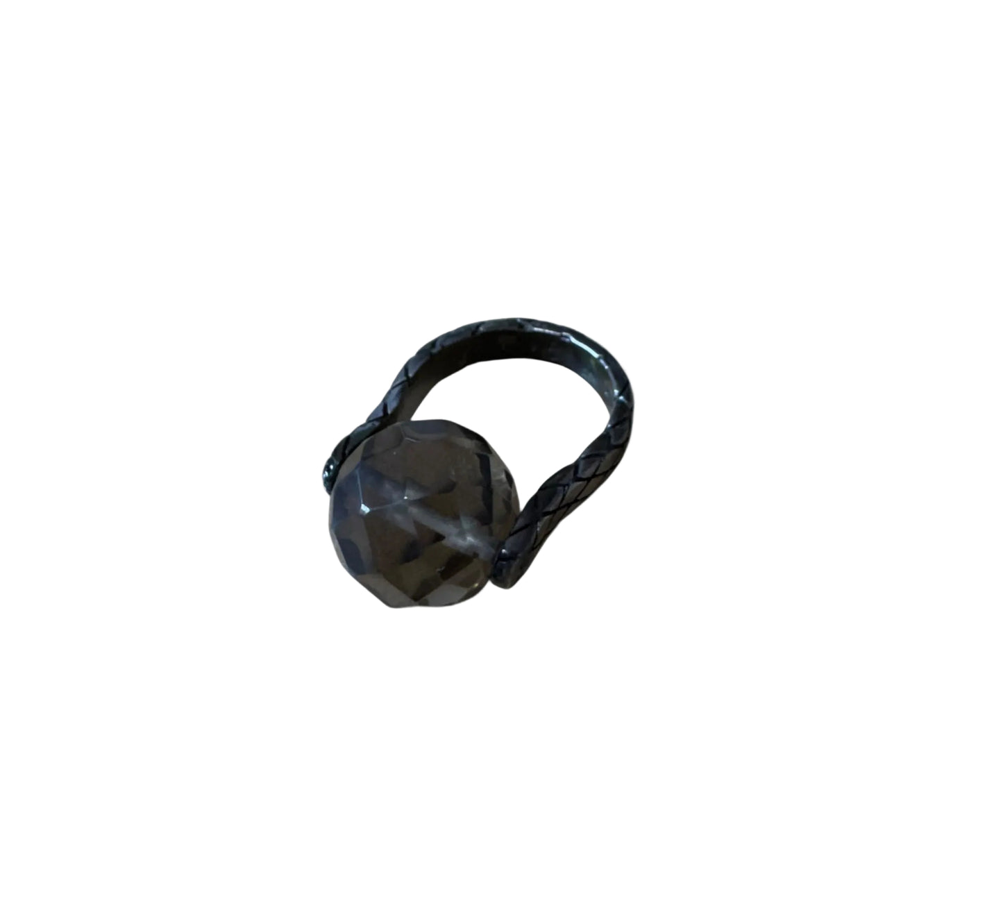 Bottega Veneta / Intrecciato Smoky Stone Ring