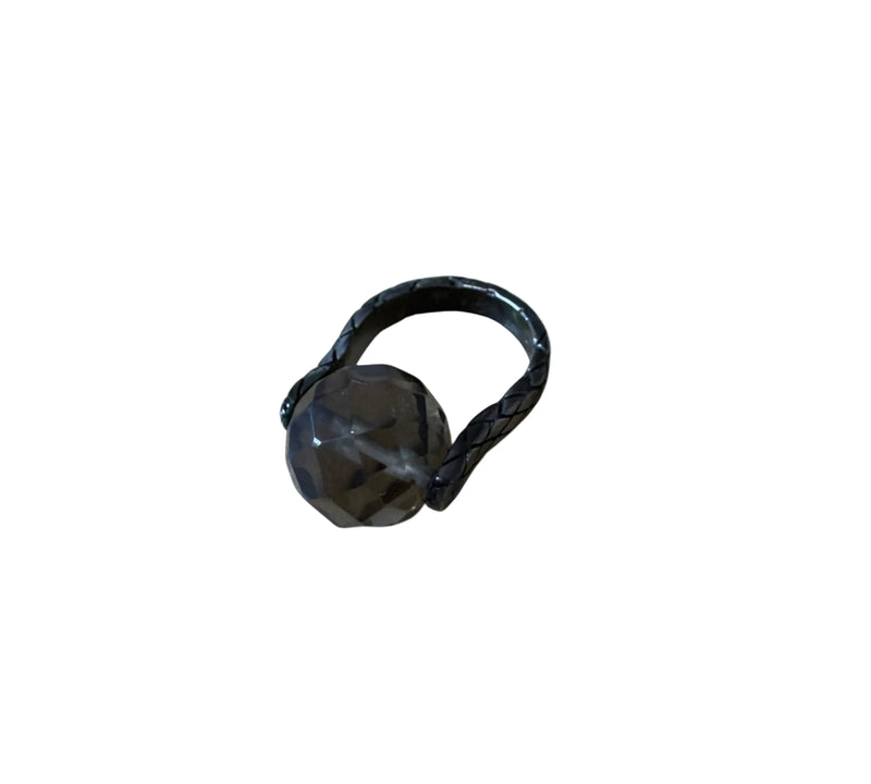 Bottega Veneta / Intrecciato Smoky Stone Ring