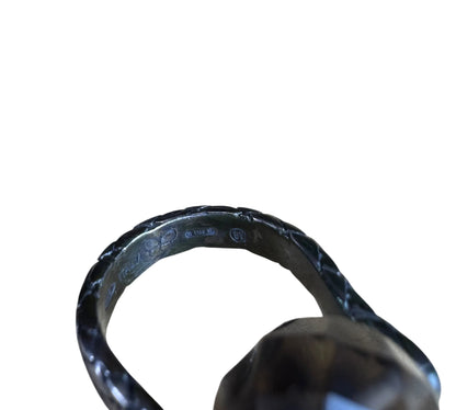Bottega Veneta / Intrecciato Smoky Stone Ring