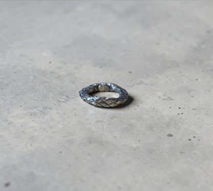 Bottega Veneta Intrecciato Sculpted Band Ring ボッテガ・ヴェネタ イントレチャート スカルプテッド バンド リング シルバー925 13号