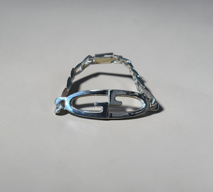 Gucci GG Logo ID Plate Bracelet グッチ GG ロゴ インターロッキング プレート ブレスレット シルバー925 18cm