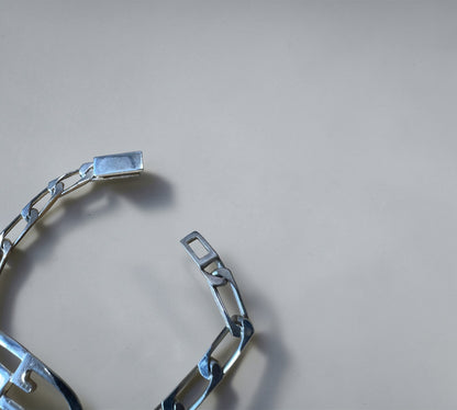 Gucci GG Logo ID Plate Bracelet グッチ GG ロゴ インターロッキング プレート ブレスレット シルバー925 18cm