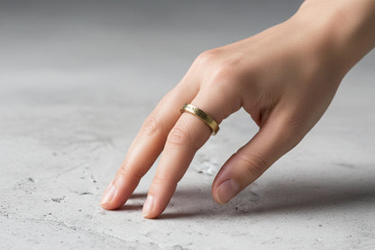 Maison Margiela Gold-Plated Logo Engraved Ring メゾン マルジェラ ゴールド ロゴ エングレーブ リング 10号