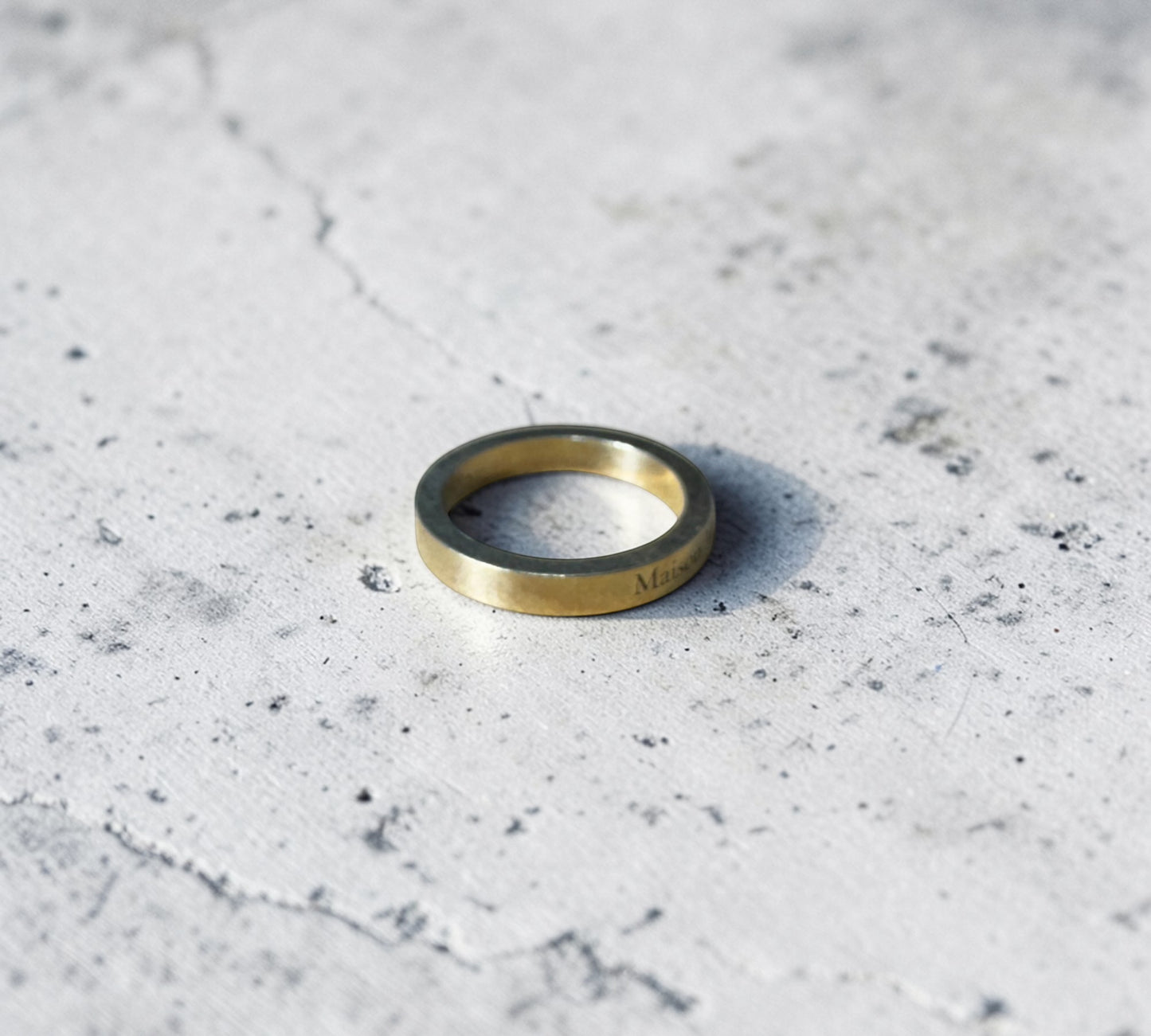 Maison Margiela Gold-Plated Logo Engraved Ring メゾン マルジェラ ゴールド ロゴ エングレーブ リング 10号