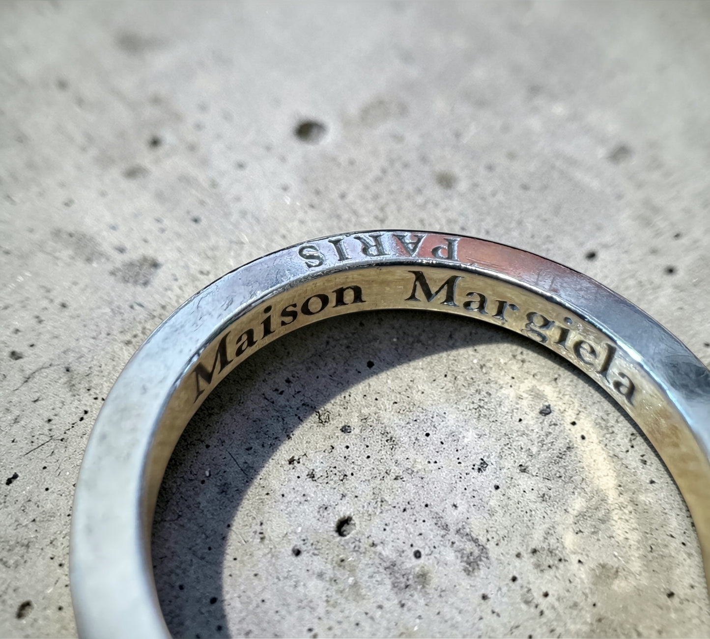 Maison Margiela メゾン マルジェラ ロゴ ナロー リング シルバー925 12号