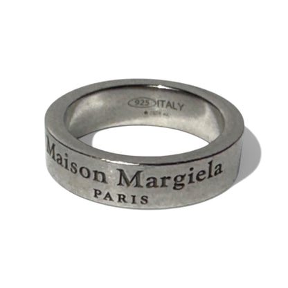 Maison Margiela Logo Engraved Band Ring メゾン マルジェラ ロゴ ワイド バンド リング シルバー925 9号