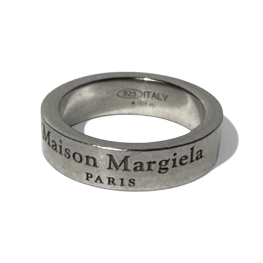 Maison Margiela Logo Engraved Band Ring メゾン マルジェラ ロゴ ワイド バンド リング シルバー925 9号
