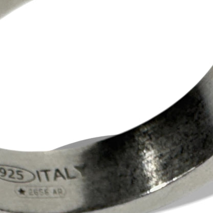 Maison Margiela Logo Engraved Band Ring メゾン マルジェラ ロゴ ワイド バンド リング シルバー925 9号
