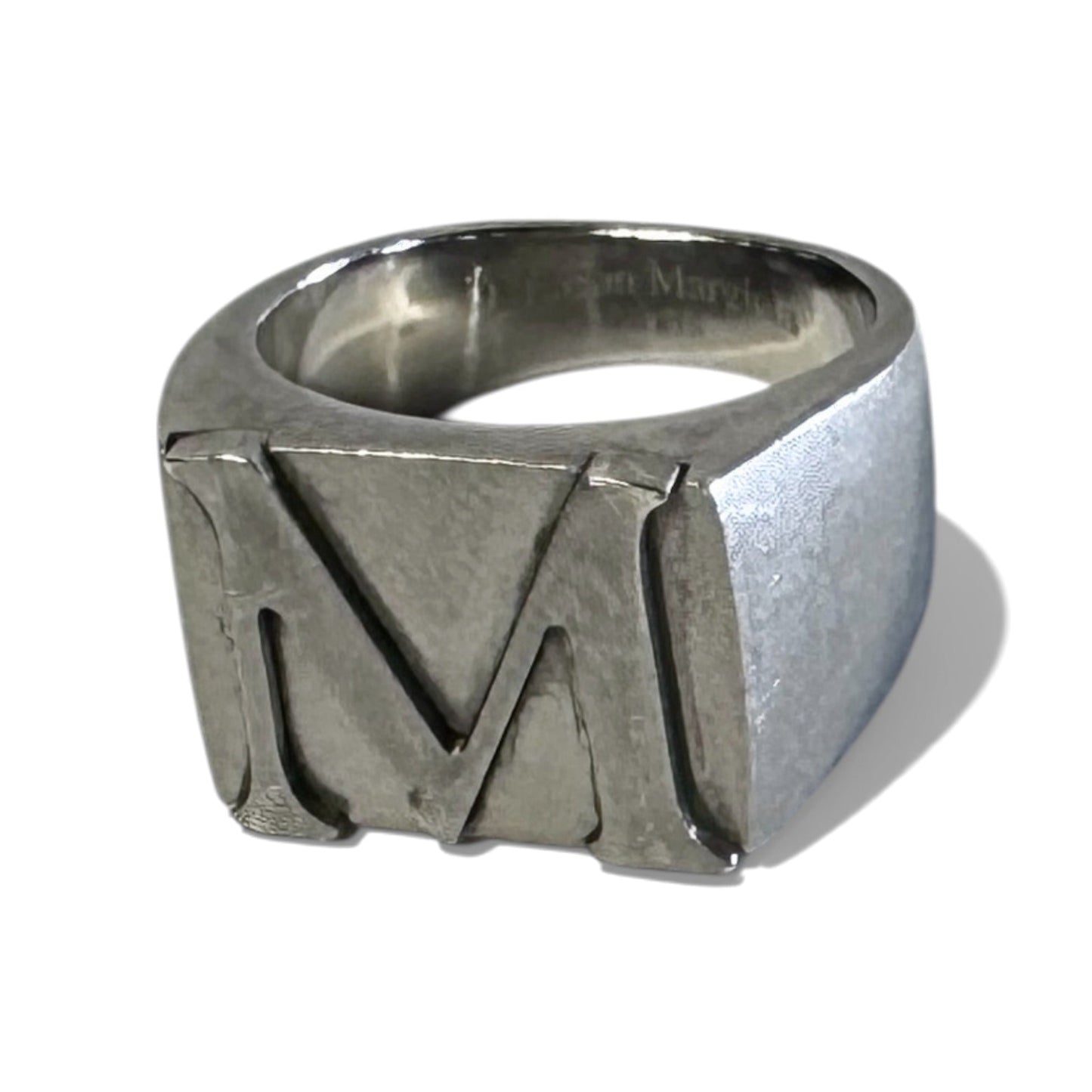 Maison Margiela M Logo Engraved Signet Ring メゾン マルジェラ Mロゴ ビッグフェイス シグネット リング シルバー925 16号