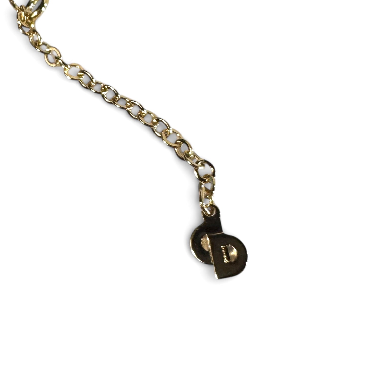 Christian Dior / Heart Crystal Logo Necklace